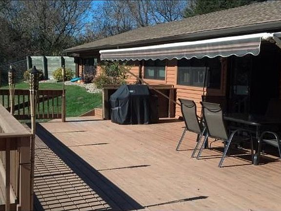 Back deck with awning