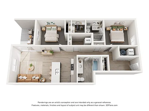 Floor plan Lower Level- 2 Bedroom 2 Bathroom