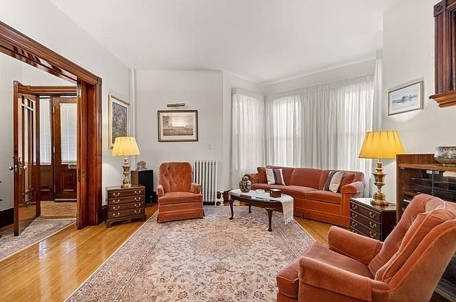Main living room and front entrance to apartment