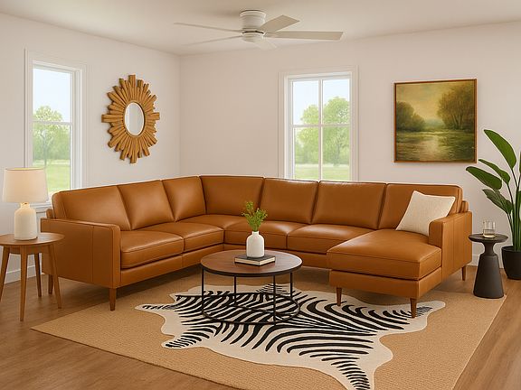 This is photo of the large bonus room staged. It can also be used as a large Master bedroom.