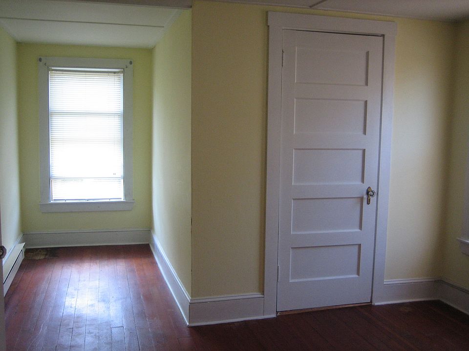 bedroom with two closets