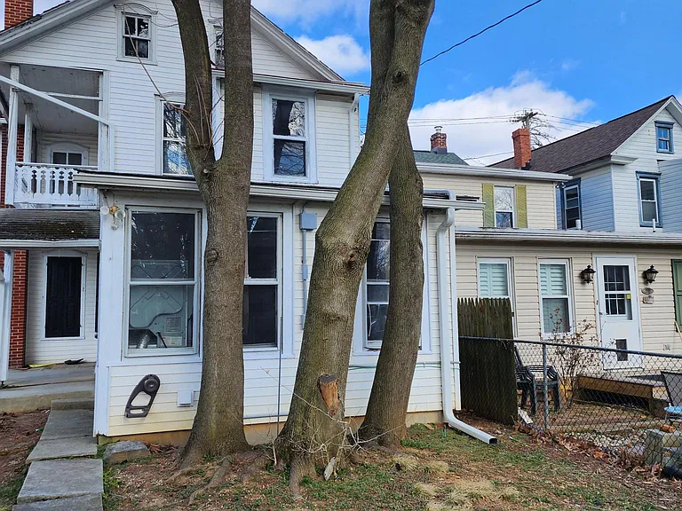 looking at the back of the house
