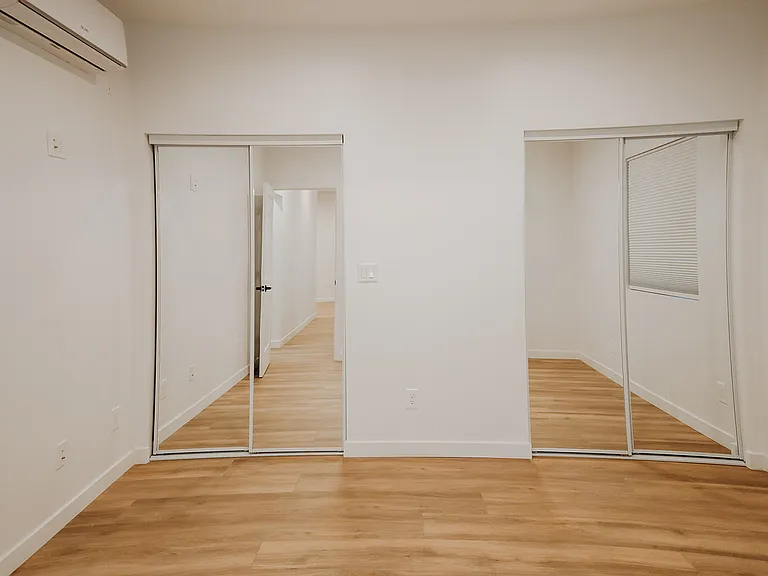 Double closets in master bedroom