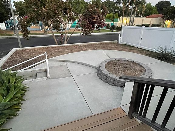 View from deck. Park in front of the house.