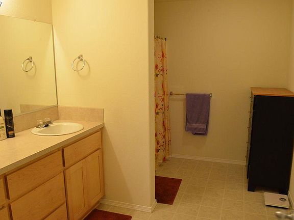 spacious master bathroom (double vanity-walk in closet and c