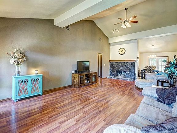 Family Room with15 Ft Vaulted Ceiling