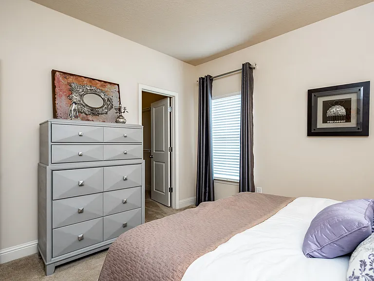 Furnished model bedroom