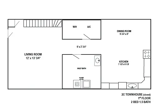 Floor plan 2C Closed