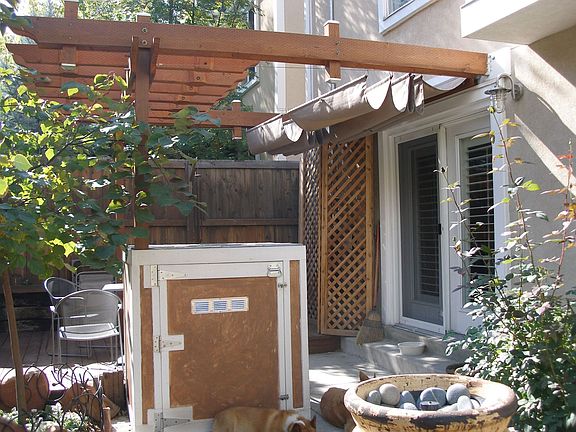 Slate top storage shed