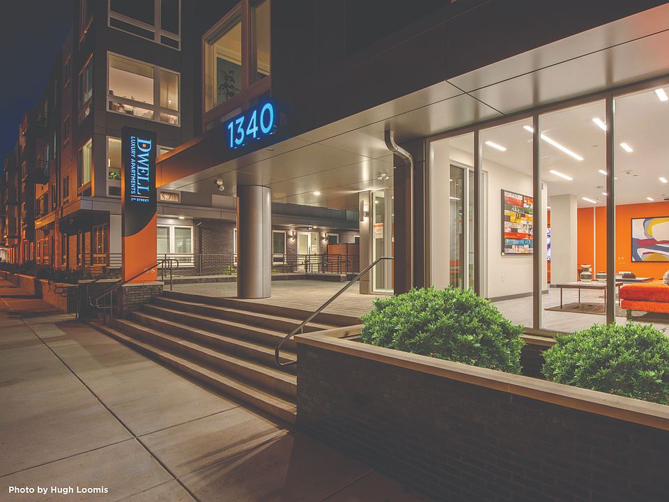 Dwell 2nd Street Exterior Night