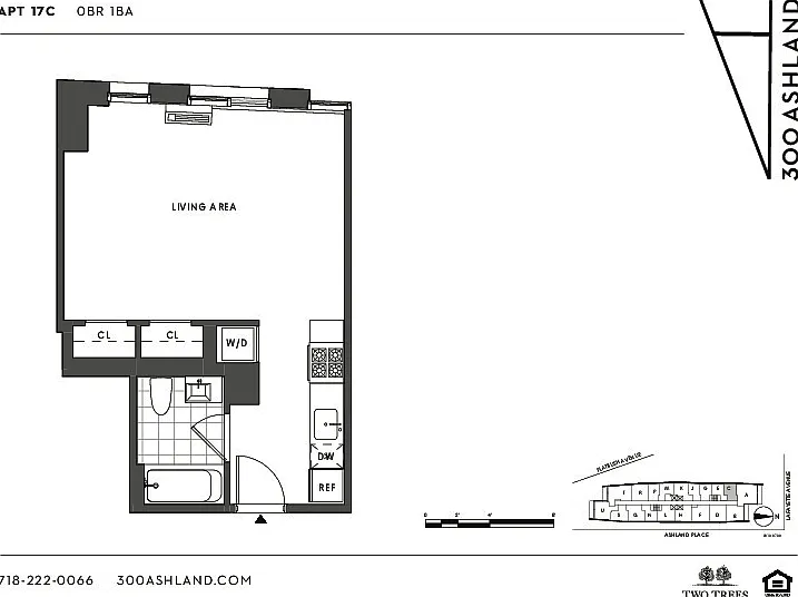 300 Ashland Pl #17C — Photo 2