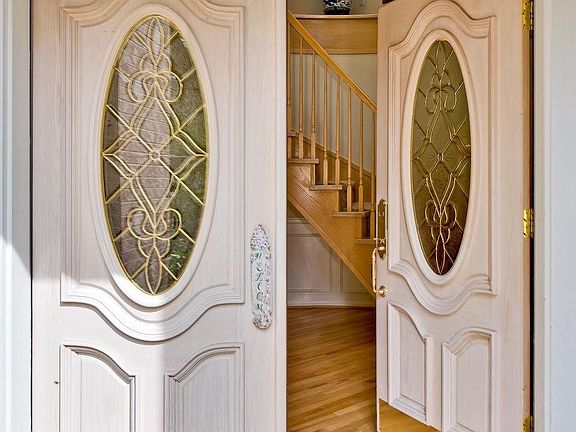 Double front doors greet you