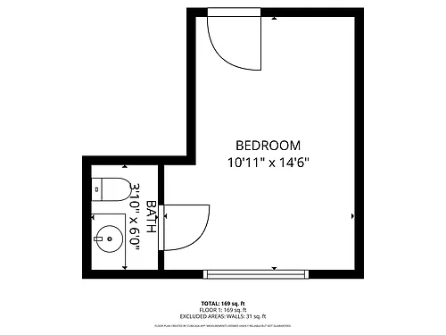 Floor plan Single Room private bath