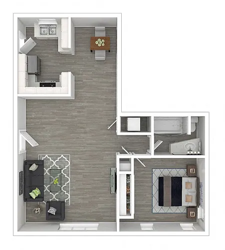Floor plan 1 Bed 1 Bath Bungalow