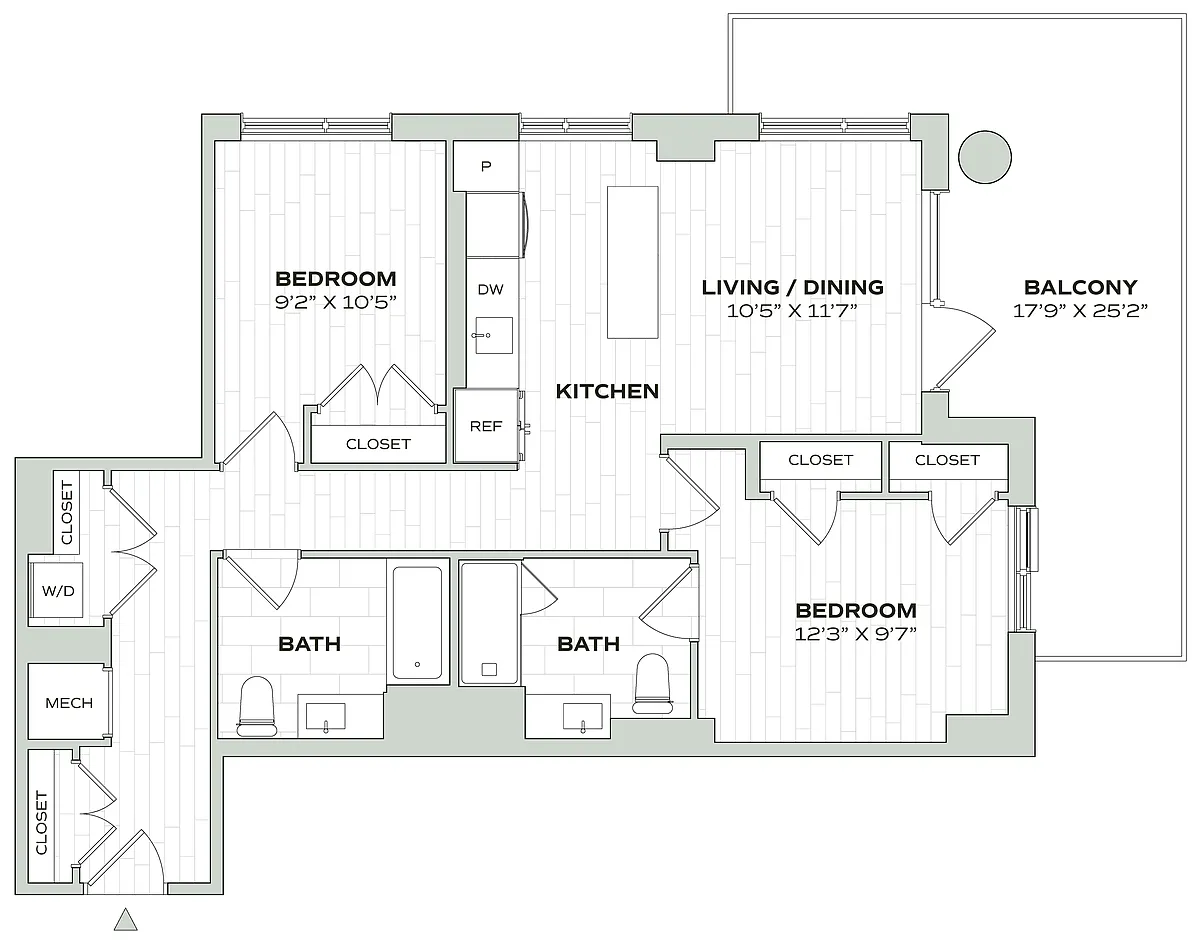 Floor plan 2 Bed/2 Bath - Alula - C02c