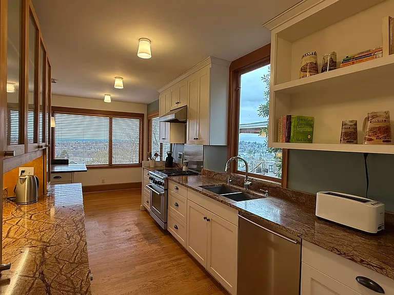 The Kitchen looking west to great views.