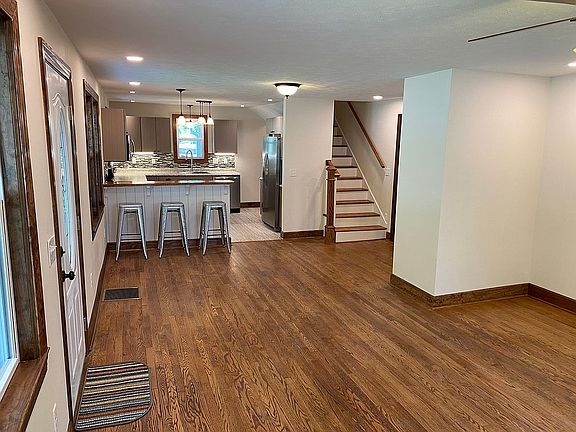 View of kitchen from living 