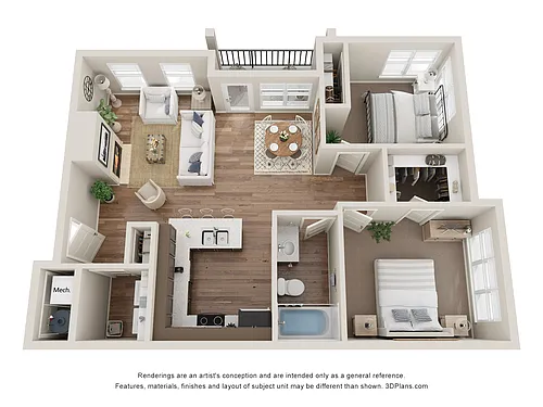 Floor plan 2x1 3rd flr