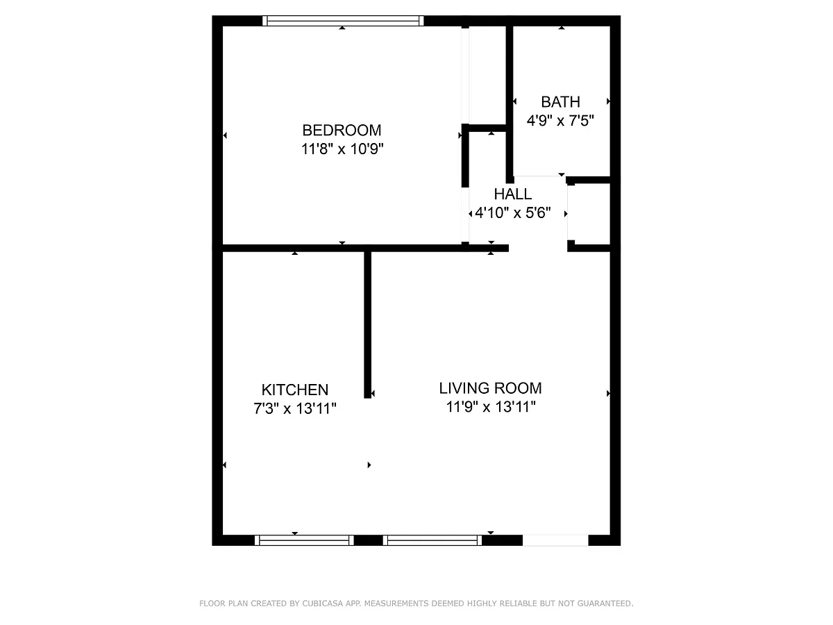 Floor plan 1 bedroom