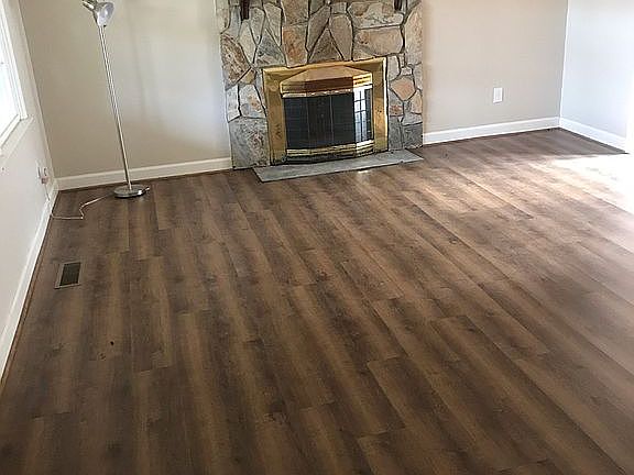 Living room with fireplace