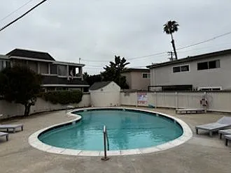 One of two community pools
