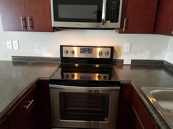 Kitchen with stainless steel appliances