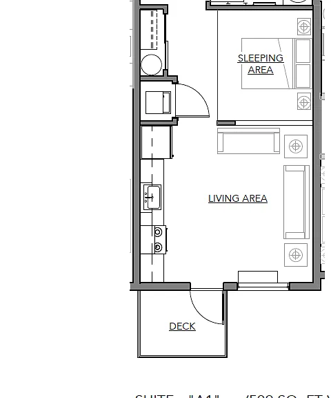 A1 - 509 sqft A1 - 509 sqft