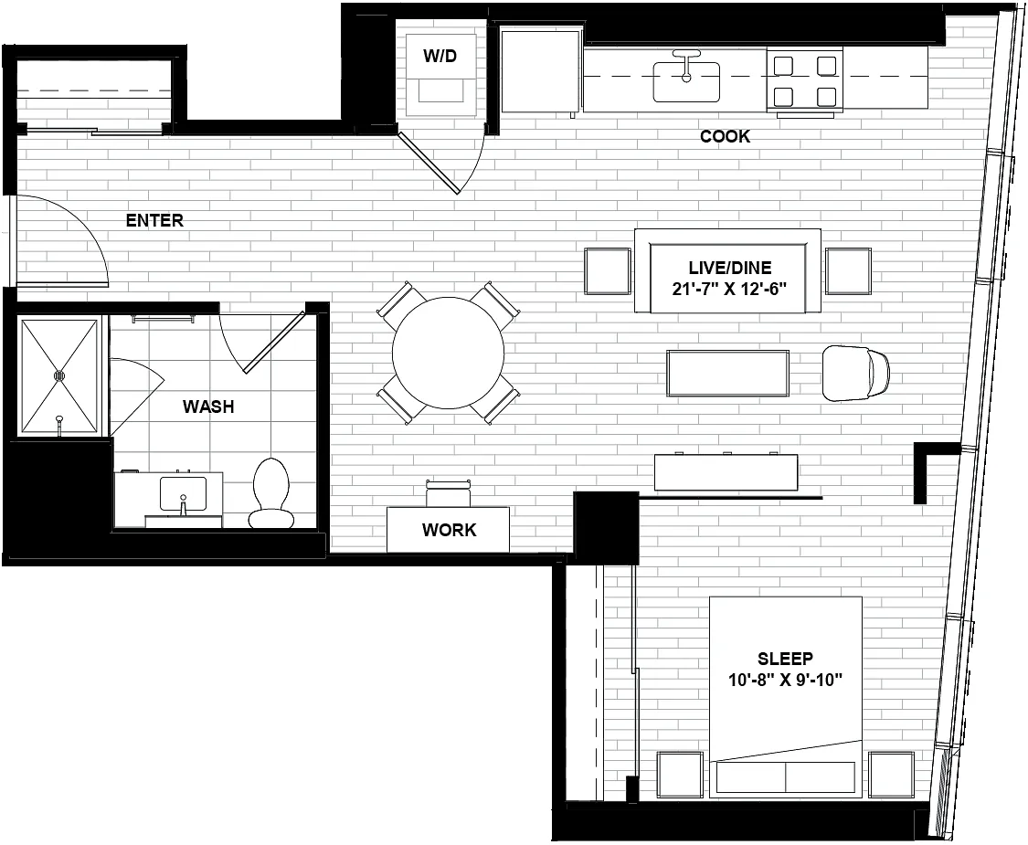 Floor plan One Bed 11