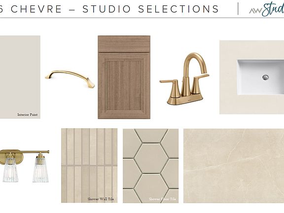 Secondary bath design studio selections