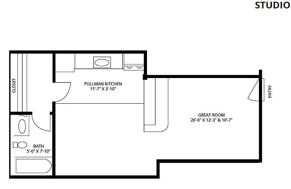 Floor plan Studio