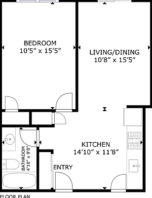 1B.1B Floor Plan 1B.1B Floor Plan
