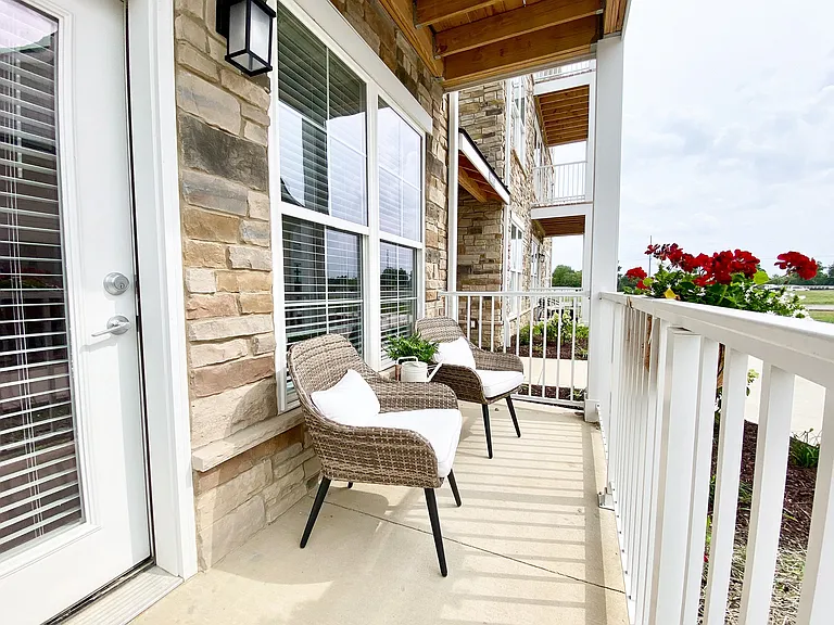 Your own balcony with room to relax, read, or catch some fresh air in peace.