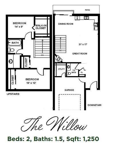 Floor plan 2 Bedroom Ultimate