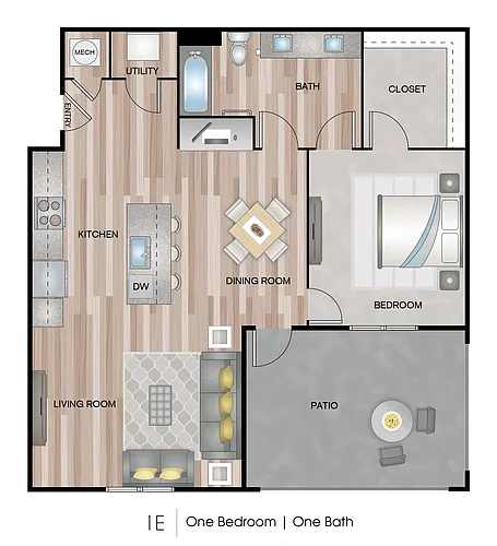 Floor plan 1E
