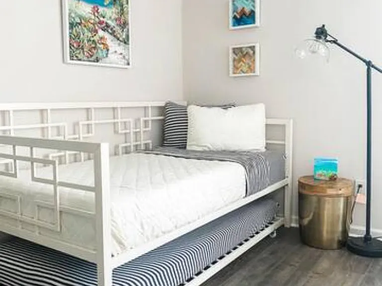 Third bedrom has a window facing the backyard, with a sizeable closet.