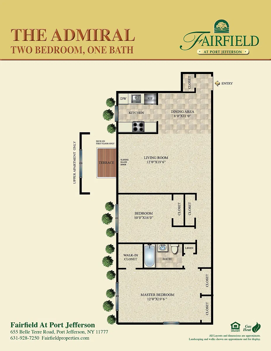 Floor plan Admiral 2-Bedroom