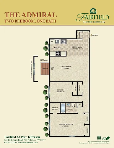 Floor plan Admiral 2-Bedroom