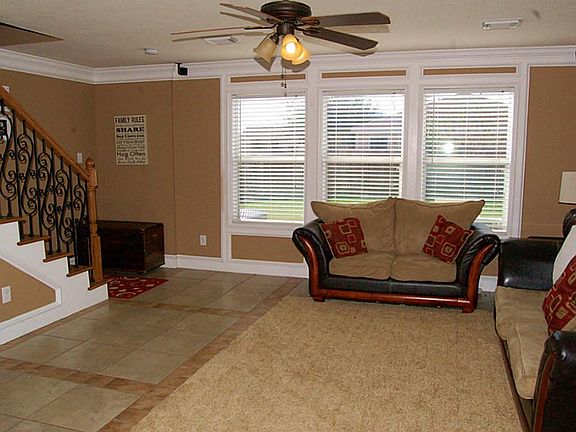 Tile floors throughout living and kitchen.