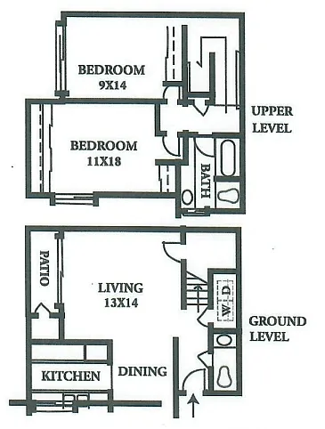 Floor plan 2x1.5 Townhouse