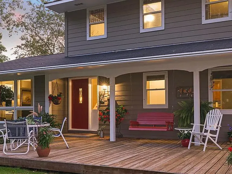 Front deck and house main entry