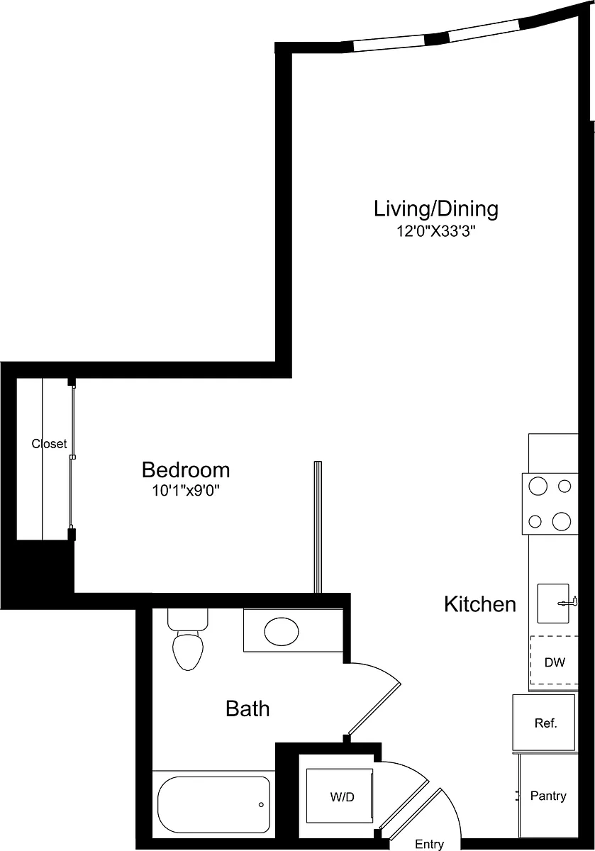 Floor plan S1 - Curved