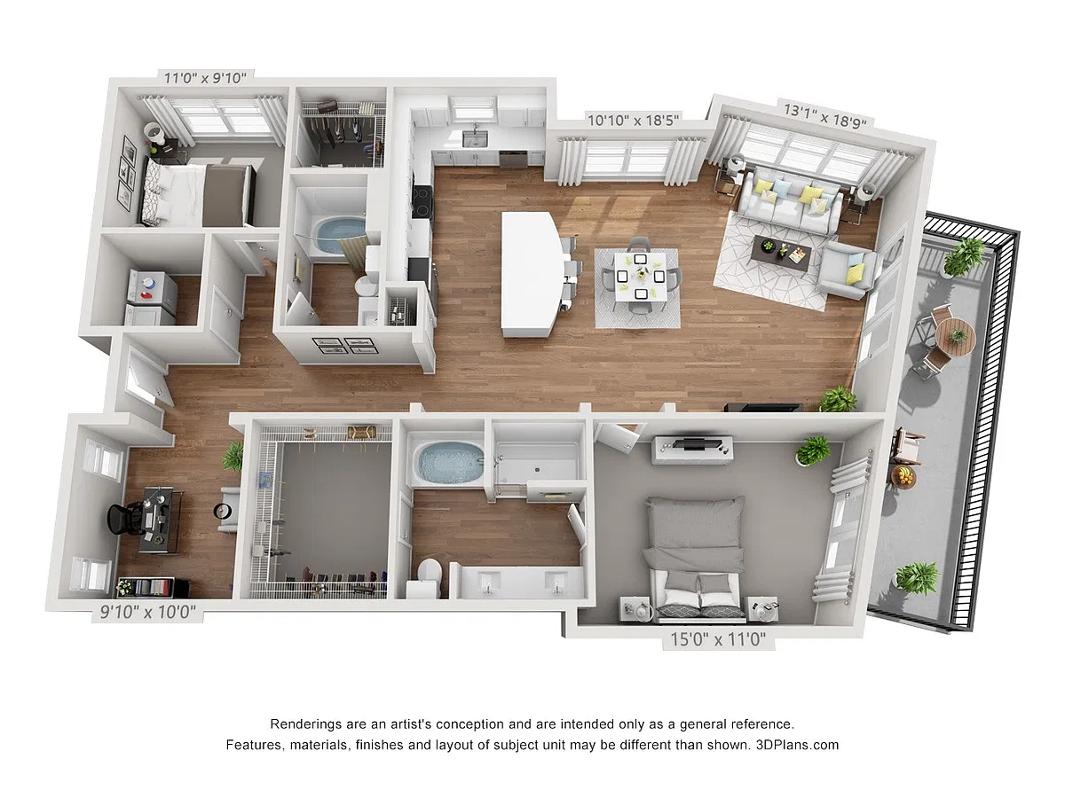 Floor plan Arbor Hills 2B3