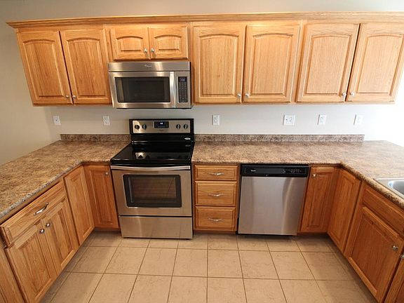 stainless steel appliances & Amish cabinets