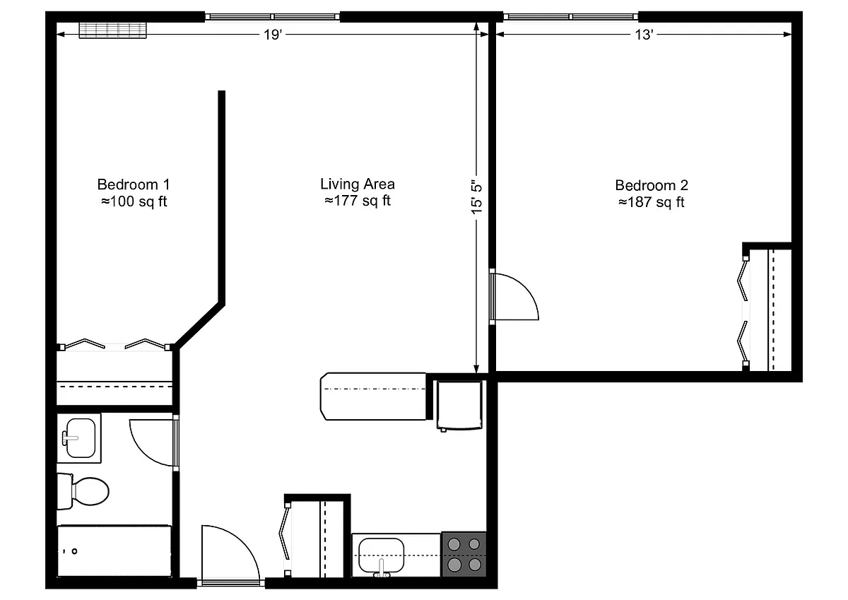 Floor plan 2 Bedroom