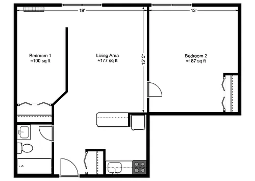 Floor plan 2 Bedroom