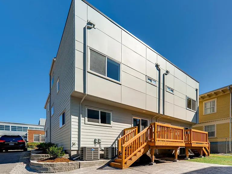 back deck and parking