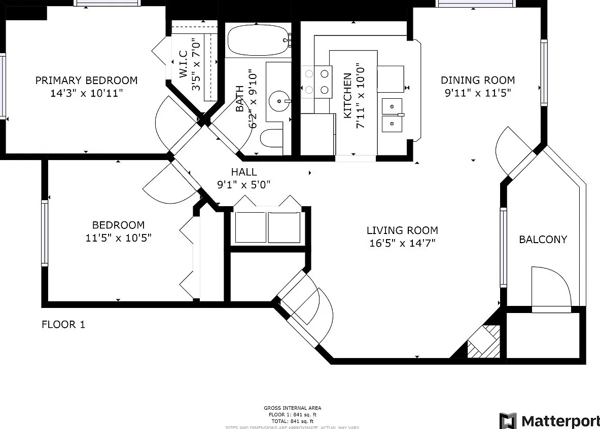 2 bed, 830 sqft, $1,900 — Photo 1