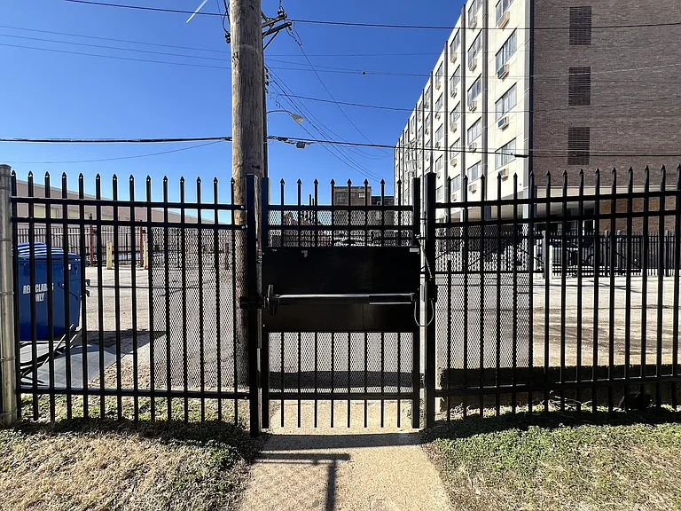 Locked gate.