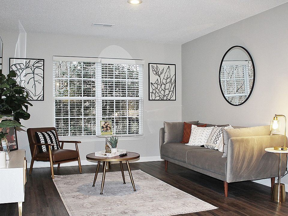 Spacious Living Room with Hardwood Floors