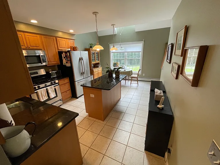 Spacious, eat-in kitchen with island